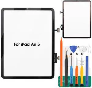 for iPad Air 5 Touch Screen Replacement for iPad Air 5 2022 Digitizer Sensor for A2589, A2591 Touch Digitizer Panel Glass Repair Parts Kits(No LCD)