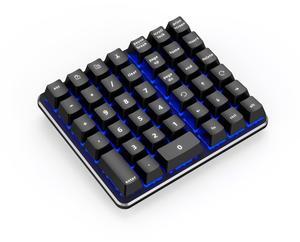 SurnQiee Left-Handed Mechanical Numeric Keypad, Hot-Swap LED Backlit Number Pad, Dual Mode USB/Bluetooth Keyboard, Expanded into a Left-Handed Keyboard Combined with a Standard Keyboard (Black)