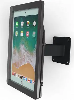 TABcare Anti-Theft Security Acrylic Case for Apple iPad 10 10.9" with 360 Swivel & 180 Tilting Mount for Desktop Stand, Wall(Black)