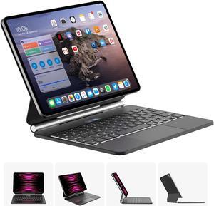 Magic Keyboard Case Compatible with iPad Air 11-inch (M2) 2024, iPad Pro 11(4th/3rd/2nd/1st) Gen 2022, iPad 10.9-inch Air 4/5th Generation with Battery Display, Magnetic Smart Keyboard Folio Black