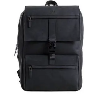 VELEZ Black Leather Backpack for Men and Women 17 inch Laptop Bag Handmade Business & Casual Daypack Genuine Leather Work Bag