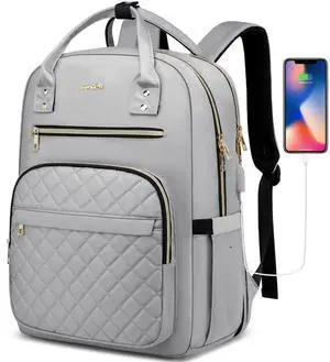 YAMTION Backpack for Women and Teen Girls,School Backpack TSA Laptop Bookbag with USB for College University Students Business Office Work Travel