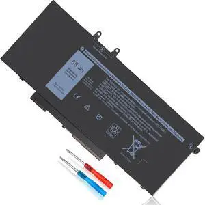 68Wh 4GVMP Laptop Battery Replacement for Dell Latitude 5500 5400 Precision 3540 Inspiron 7590 7591 7791 2-in-1 P84F P84F001 P42E P42E001 P98G001 P80F P80F001 C5GV2 H82T6 W8GMW RF7WM X77XY 7.6V 4-Cell