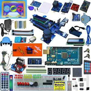 ePalZoneXP Professional Mega 2560 Starter Kit - Arduino IDE Compatible, 50+ Lessons, 40+ Articles, Compass, Gyro
