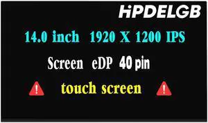 HPDELGB Replacement for HP ZBook Firefly 14 G9 G10 G11 N22327-001 LCD LED Screen Display Panel 1920 x 1200 WUXGA IPS 40 pin (Touch Screen)