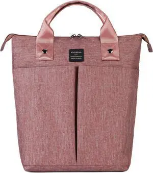 Kah&Kee Convertible Laptop Backpack and Tote Bag Handbag Computer Compartment Travel School for Women Man (Antique Pink)