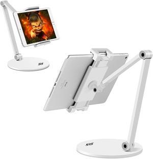 KABCON Tablet Stand,Tightness Adjustable 360degRotatable Multi-Angle Eye-Level Aluminum Solid Long Arm Tablets Stands for iPad Pro Air,Microsoft Surface Pro 3/4/5/6/7/X,Samsung Galaxy Tabs,Kindle,etc