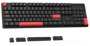 LEMOKEY X2 QMK/VIA Custom Gaming Keyboard, Programmable 104 Keys Full Size Layout Gasket Mount, Red LED Backlight Wired Mechanical Keyboard with Red Switches for Mac/Windows/Linux
