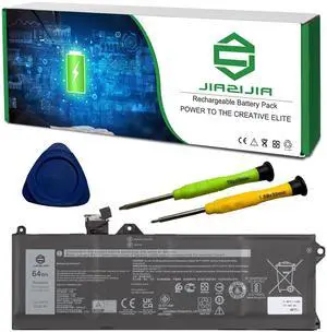 JIAZIJIA GRT01 Laptop Battery Replacement for Dell Latitude 5421 5431 5521 5531 Precision 3470 3561 3571 3581 3591 Series Notebook 00P3TJ 0P3TJ 0R05P0 R05P0 Black 15.2V 64Wh 4000mAh