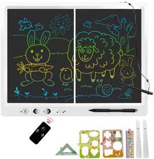 LCD Writing Tablet for Kids,22 Inches Colorful Screen Drawing Tabelt, Remote Split Screen Control Erasable Function,Educational and Learning Toy for 3-12 Year Kids Christmas Presents