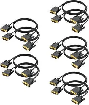 URELEGAN DVI Cable 3FT 10Pack, DVI-D 24+1 Dual Link Cable Male to Male Digital Video Monitor for HDTV, Gaming, Monitor, Projector