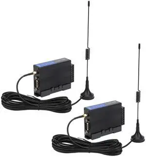ViaGasaFamido 2Pcs Wireless Transceiver Module, RF Transceiver Module, RS232/485/422-LORA DC12-36V Remote Transmission Radio Transceiver Module