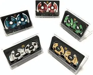 Reel to Reel Blank Audio Cassette Tape for Music Recording - Normal Bias Low Noise - 48 Minutes - [ 5 Pack Blind Box Includes 5 of 54 Styles Tapes ]