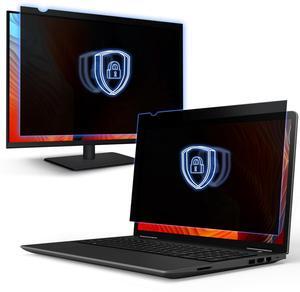 VINTEZ 1 Pack 21.5" 16:9 and 1 Pack 15.6" 16:9 Computer Privacy Screen Filter for Widescreen Monitor and Laptop - Anti-Glare - Data Confidentiality Shield - Privacy Screens Bundle