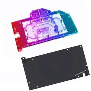 Copper GPU Water Cooling Block GPU Waterblock Graphics Card Water Cooling Block for Asus Tuf GeForce RTX 4070 Ti 12G Gaming (5V ARGB RBW Aura Effect LED Lights GPU Block with Backplate)