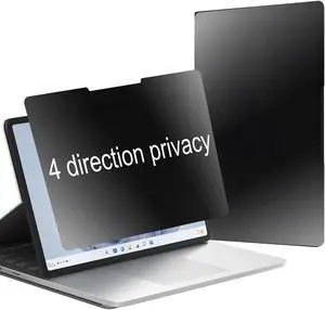 BWEDXEZ 360 Degree Matte Privacy Screen Protector For Microsoft SurFace Laptop Go 3/ Laptop Go 2/ Laptop Go 12.4 inch Anti-Glare Anti-Spy 4 Sides Anti-Peeping Soft Film