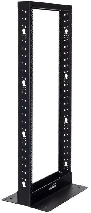 NavePoint 25U 2 Post Open Frame Server Rack for 19 Inch Equipment, AV, Networking, Data & IT Devices, 2-Post Rack 25U 881lbs Weight Capacity, Black