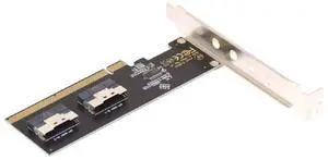 Cablecc Slimline Dual SFF-8654 8X 4 NVME to PCIE Express 3.0 4.0 Raid Card VROC Raid0 Hyper Adapter