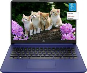 HP 14" Touchscreen Laptop, Intel Dual-Core N4020, 8GB RAM, 128GB Storage(64GB eMMC+64GB Micro SD), Webcam, 1Yr Office w/Accessories(Blue)