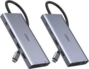 13-in-1 Docking Station and 11-in-1 USB C Docking Station Dual Monitor for Dell HP Lenovo Surface Laptop USB Hub for Laptop Adapter, Docking Station Dual Monitor HDMI USB C Dongle