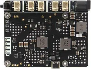 Geekworm X1203 5V UPS Shield for Raspberry Pi 5| Max 5.1V 5A Output|Wide 6-18V Input|Auto Power On|Safe Shutdown|Power Loss Detection