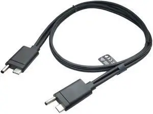 iBuyMax USB Dock Cable for HP ZBook Elitebook 840 G3, X260 1030 G2, Elite X2 1012 G1 Thunderbolt3 Docking Station Compatible 914039-001, Single Custom end (AC+USB Type-C to USB Type-C), 3FT, Black