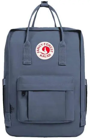 KALIDI Casual Laptop Backpack 15 Inches Classic Camping Rucksack Travel Outdoor Square Daypack College Hiking Gym Bag, Grey Blue