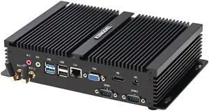 KINGDEL Industrial Mini PC, Fanless Business Computer, i7 12th Gen. CPU, 16GB RAM+512GB NVMe SSD, 4K: 4096x2304@60Hz, 2xCOM RS232, WF 6E+BT 5.3,Full Metal Case