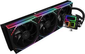 Thermalright Frozen Infinity 360 Black Liquid CPU Cooler,Triple PWM Fans with 2000RPM,Desktop CPU Aio Cooler,for AM4/AM5&Intel LGA1150/1151/1200/2011/1700/1851,Infinity Mirror PC CPU Water Cooler