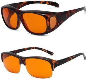 Eyekepper 2 Pack Fit Over Blue Light Blocking Glasses Wear Over Computer Eyeglasses