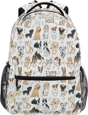 Kcldeci Dog Kids Backpack Puppy Dogs Boys Girls Toddler Backpacks Elementary School Bag Bookbag Travel Daypack Shoulder Bag