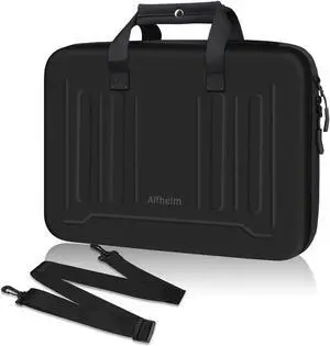 Alfheim 13-14 inch Hard Shell Laptop Case Sleeve, Waterproof Shockproof Shoulder Bag, Protective Carrying Case Compatible for 13.3" 14.2" MacBook Pro A2442 A2338 13.3" MacBook Air 2337 M1 A2179