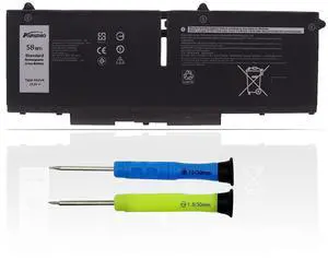AURUNHO 58Wh FK0VR Laptop Battery Replacement Dell Latitude 5330 7330 7430 7530 Latitude 5330 2-in-1/7330 2-in-1/7430 2-in-1 Series FKOVR 8H6WD 293F1 01VX5 404T8 51R71 8P81K 15.2V 3625mAh 4Cell