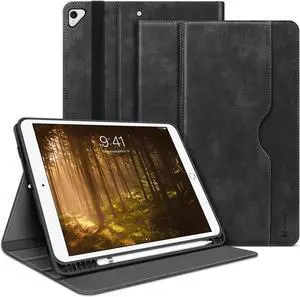 H HOLIMET Case for iPad Air 3rd Generation/iPad Pro 10.5 inch with Pencil Holder Soft TPU Stand Smart Cover Auto Wake/Sleep Stand for 10.5" iPad Air 3 2019 / iPad Pro 2017 (Black)