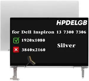 HPDELGB Replacement for Dell Inspiron 13 7300 7306 2-in-1 P124G P124G002 LCD Touch Display Screen Assembly 13.3" 1920x1080 FHD IPS Silver