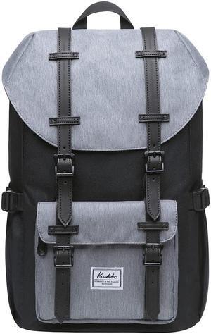 KAUKKO Laptop Outdoor Backpack, Traveling Rucksack Fits 15.6 Inch Laptop(5-7-Black Grey)