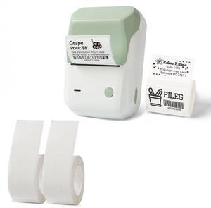 LMASBLTER Green B1 Label Maker, 2 Inch Barcode Printer, Portable Sticker Maker Machine for Barcode, Name, Address, Labeling, Mailing+2 Rolls Jewelry Price Tags Label Maker Tape