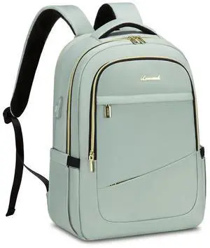 LOVEVOOK Laptop Backpack for Women, 17 Inch Slim Computer Bag with Separate Computer Compartment for Work Travel Business