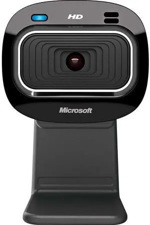 Microsoft LifeCam HD-3000 for Business with built-in noise cancelling Microphone, Light Correction, USB Connectivity with universal attachment base, for video calling on Microsoft Teams/Zoom