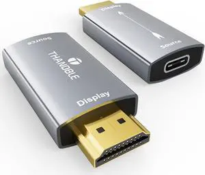 THANDBLE 4K USB C Female to HDMI Male Adapter (2 Pack) Uni-Directional USB Type C Source to HDMI Display Converter Thunderbolt 3/4 for MacBook Pro, Galaxy S8 to S23, iPhone 15 Series, iPad Pro