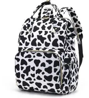 Yusudan Cow Print Laptop Backpack for Womens Girls, College Backpacks School Bag Bookbag 15.6 Inch Computer Backpack