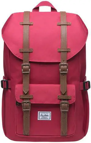 KAUKKO Laptop Backpack Travel Outdoor Weekend Bag Carry on Daypack Stylish and Durable Rucksack Hiking Backpack Fits 15.6"(5-7-Red)