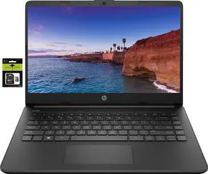 hp 14" Laptop Stream Ultral Light for Students and Business, Quad-core Intel Celeron Processor, 8GB RAM, 256GB Storage (128GB eMMC+128GB Ghost Manta SD Card), 1 Year Office 365, HDMI, Win 11