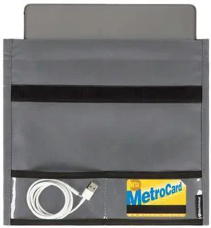 Silent Pocket SLNT Quick Access Smartphone Faraday Bag Technology - Weatherproof Signal Blocking Nylon, Device Shielding for Tablets for Travel, Privacy, Anti-Hacking (Charcoal Grey, X-Large)