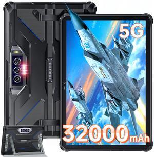 OUKITEL RT7-5G Rugged Android 13 Tablet, 24GB+256GB 1TB Expandable Waterproof Tablet, 10.1 Inch FHD+Tablets, 32000mAh Battery, 33W Fast Charging Tablet PC, 48MP+32MP Camera, 5G WiFi/GPS/T-Mobile