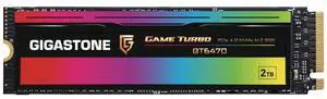 Gigastone M.2 SSD 2TB PCIe 4.0 NVMe SSD 7,000MB/s Internal Gaming Solid State Hard Drive Upgrade PC Laptop PS5 Storage Turbo Speed Response for Gamers 3D Rendering 4K 8K Video Editing Creators