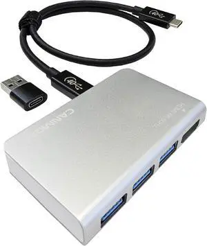 CANMORE TY02 USB4.0 to HDMI 2.1, 8K@60Hz, USB C to iPhone 15 pro max, HDMI, MacBook pro, and More, Compatible with Thunderbolt 3/4, Multiport Hub (Silver)
