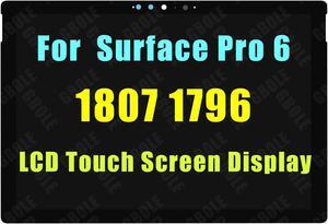GBOLE Replacement for Microsoft Surface Pro 6 1807 1796 LCD Touch Screen Display Digitizer Assembly with Touch Plate