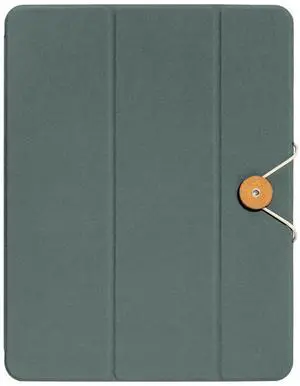 Native Union W.F.A iPad Folio  Foldable Stand and Cover Made of Recycled Materials Compatible With iPad Air 11" M2, iPad Pro 11" M2 with Easy Magnetic Attachment, Button & String Design (Slate Green)