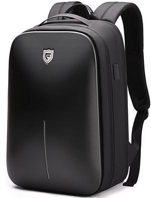FENRUIEN Gaming Laptop Backpack 15.6 Inch, Expandable Hard Shell Backpack with USB Charging Port, Water Resistant Business Computer Backpack, Black
